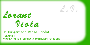 lorant viola business card