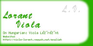lorant viola business card